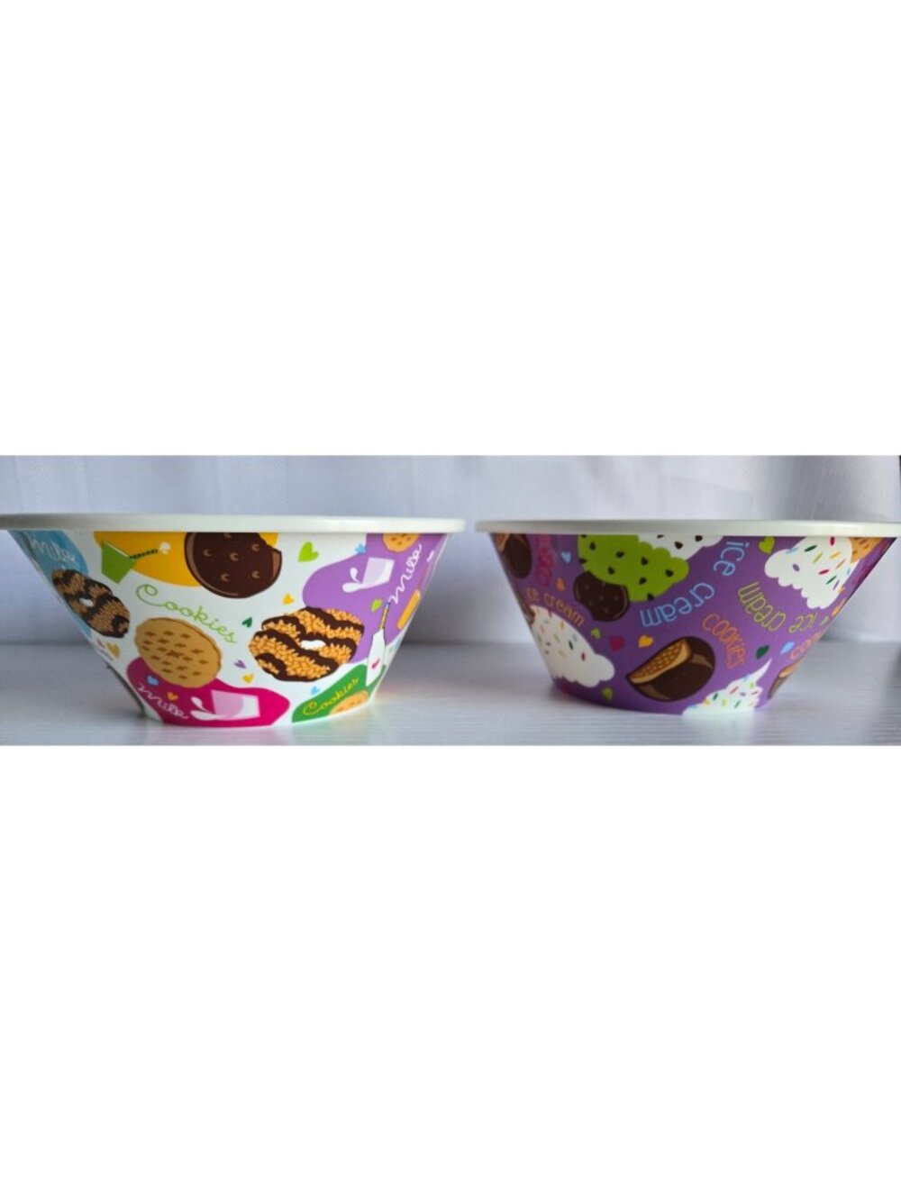 2 Kellogg's Little Brownie Bakers Girl Scout WANT SAMOA? Cookie Ice Cream Bowls